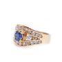 0.40ct Sapphire yg ring lively cornflower blue 0.86ct Diamonds 