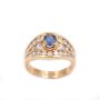 0.40ct Sapphire yg ring lively cornflower blue 0.86ct Diamonds 