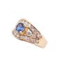 0.40ct Sapphire yg ring lively cornflower blue 0.86ct Diamonds 