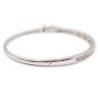 1.08ct Diamonds 10K white gold hinged bracelet 