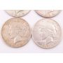 4x Peace silver dollars 1 x 1928s and 3 x 1935s 