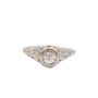 14K Vintage White Gold 0.18 Carat Diamond ring