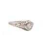 14K Vintage White Gold 0.18 Carat Diamond ring