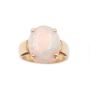 8.26ct Opal 14k yg ring lively pink/orange with green 