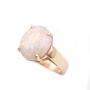 8.26ct Opal 14k yg ring lively pink/orange with green 