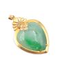 Burmese Jade 14k yg Heart pendant 