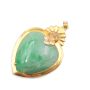 Burmese Jade 14k yg Heart pendant 