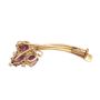 1.58ct Ruby brooch 3-faceted deep pink/red Rubies & 4-diamonds