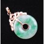 Burmese Jade Pi disc pendant 14k gold