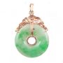 Pi disk Burmese Jade 14k rose gold pendant $1,000.00