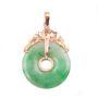 Pi disk Burmese Jade 14k rose gold pendant $1,000.00