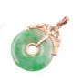 Pi disk Burmese Jade 14k rose gold pendant $1,000.00