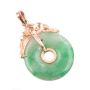 Pi disk Burmese Jade 14k rose gold pendant $1,000.00