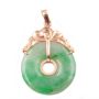 Pi disk Burmese Jade 14k rose gold pendant $1,000.00