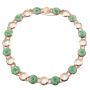 Vintage Burmese Jadeite 10k yellow gold necklace 12-Pi discs