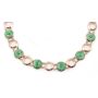 Vintage Burmese Jadeite 10k yellow gold necklace 12-Pi discs