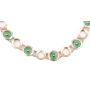 Vintage Burmese Jadeite 10k yellow gold necklace 12-Pi discs