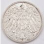 1914 A Germany 1 Mark silver coin  AU