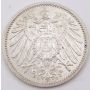 1914 G Germany 1 Mark silver coin AU/UNC