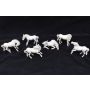 6X intricately carved ivory horses circa-1910 