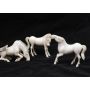 6X intricately carved ivory horses circa-1910 