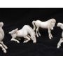 6X intricately carved ivory horses circa-1910 