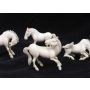 6X intricately carved ivory horses circa-1910 