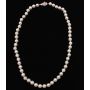 Akoya cultured Pearl necklace 55-knotted pink/cream 