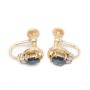 0.36ct Sapphire and Diamonds Illusion style screw back earrings