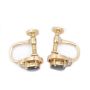 0.36ct Sapphire and Diamonds Illusion style screw back earrings