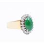 CONTOLI 18k yg ring Jadeite & Diamonds Size-6