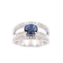 1.52ct Sapphire and Diamonds 14K white gold Ring 