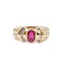 Ruby and Diamonds 14K yg ring 