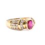 Ruby and Diamonds 14K yg ring 