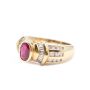 Ruby and Diamonds 14K yg ring 