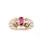 Ruby and Diamonds 14K yg ring 