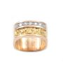 Placer Gold and 0.28cts tcw Diamonds on 10K yg Vintage Ring