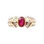 Ruby and Diamonds 14K yg ring 