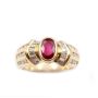 Ruby and Diamonds 14K yg ring 