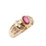 Ruby and Diamonds 14K yg ring 