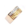 Placer Gold and 0.28cts tcw Diamonds on 10K yg Vintage Ring