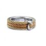 ALOR Classic 18K Yellow Gold Yellow Stainless Steel Cable Ring 