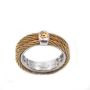 ALOR Classic 18K Yellow Gold Yellow Stainless Steel Cable Ring 