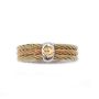 ALOR Classic 18K Yellow Gold Yellow Stainless Steel Cable Ring 