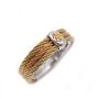 ALOR Classic 18K Yellow Gold Yellow Stainless Steel Cable Ring 