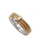 ALOR Classic 18K Yellow Gold Yellow Stainless Steel Cable Ring 