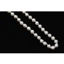 Akoya cultured 94-Pearl necklace 7-7.5mm Baroque cream pink rose 33 inches