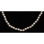 Akoya cultured 94-Pearl necklace 7-7.5mm Baroque cream pink rose 33 inches