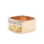 Placer Gold and 0.28cts tcw Diamonds on 10K yg Vintage Ring