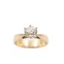 1.08ct Diamond European cut SI-2 L 14K yg Ring